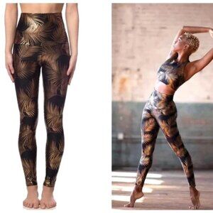 Emily HSU Designs Palms Foil Legging Gold Black M